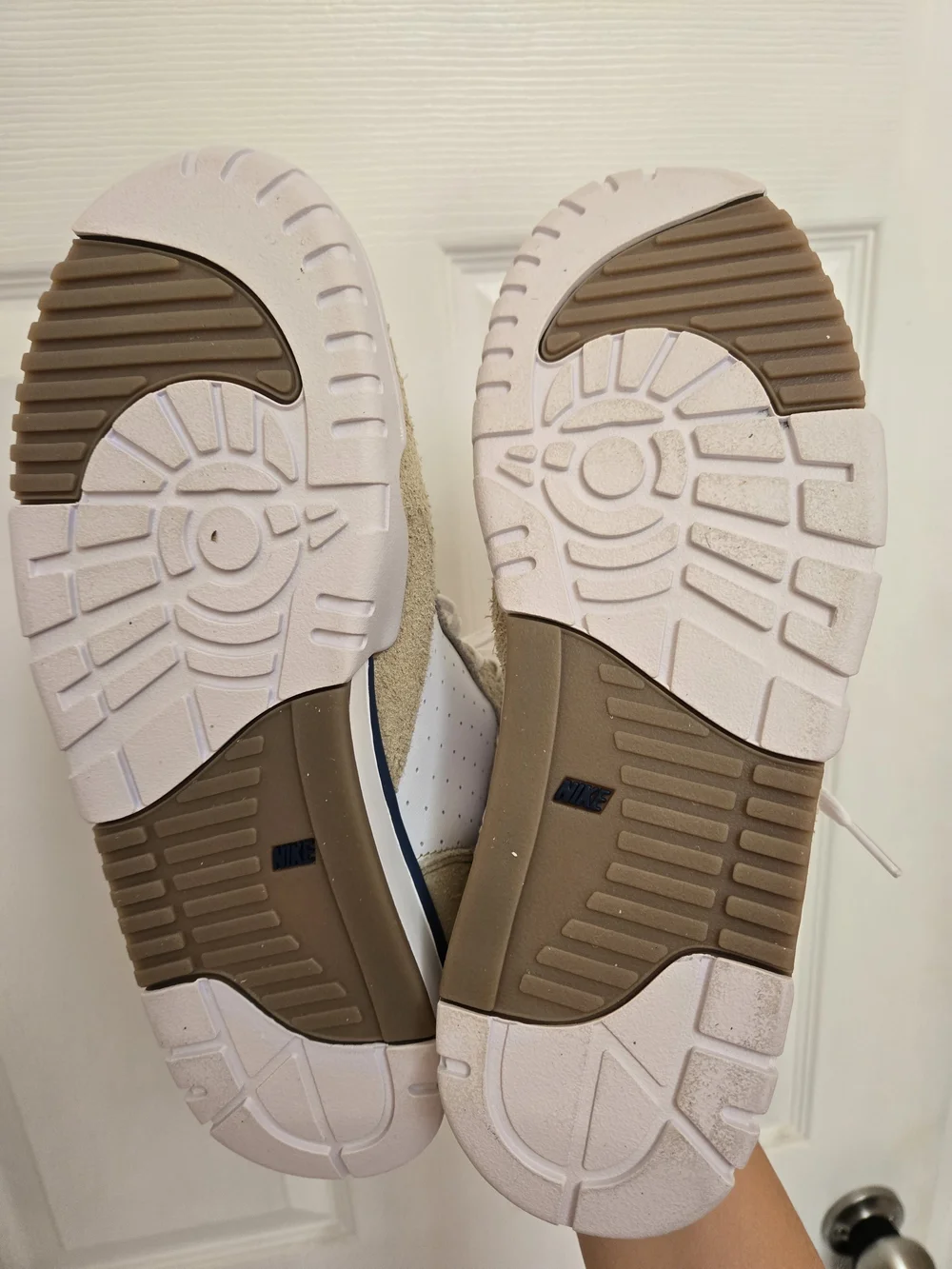 Nike Womens Tan and Navy Sneakers